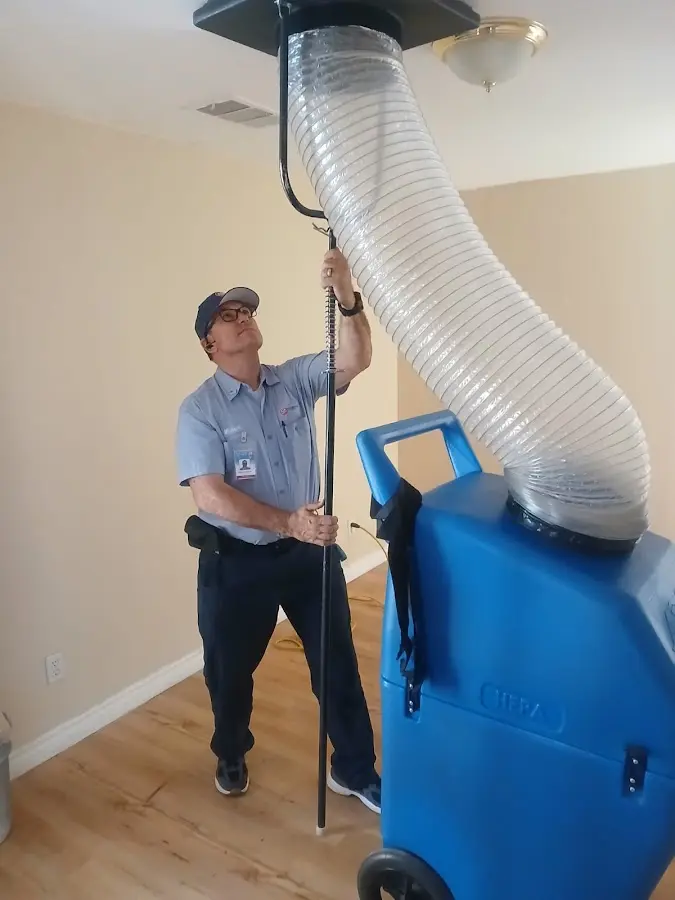 Mini Split Installation technician using HEPA equipment in Cotati
